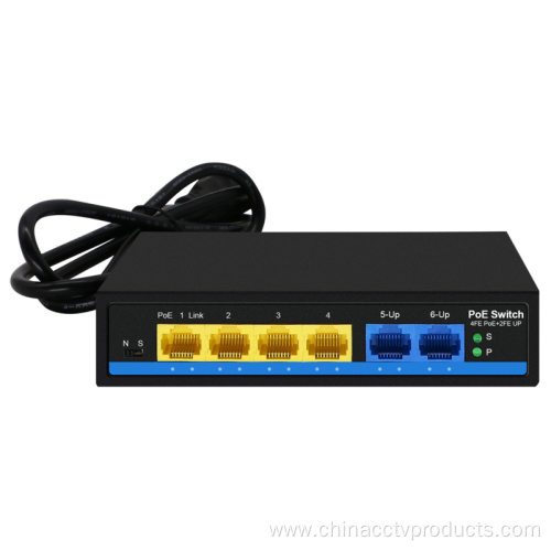 100Mbps 4Ports CCTV PoE Switch for IP Camera